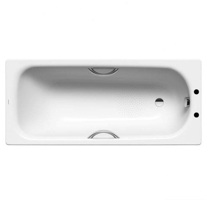 Kaldewei Saniform Plus 1600 x 700mm White 2 Tap Holess Bath with Anti-Slip Grip Holes