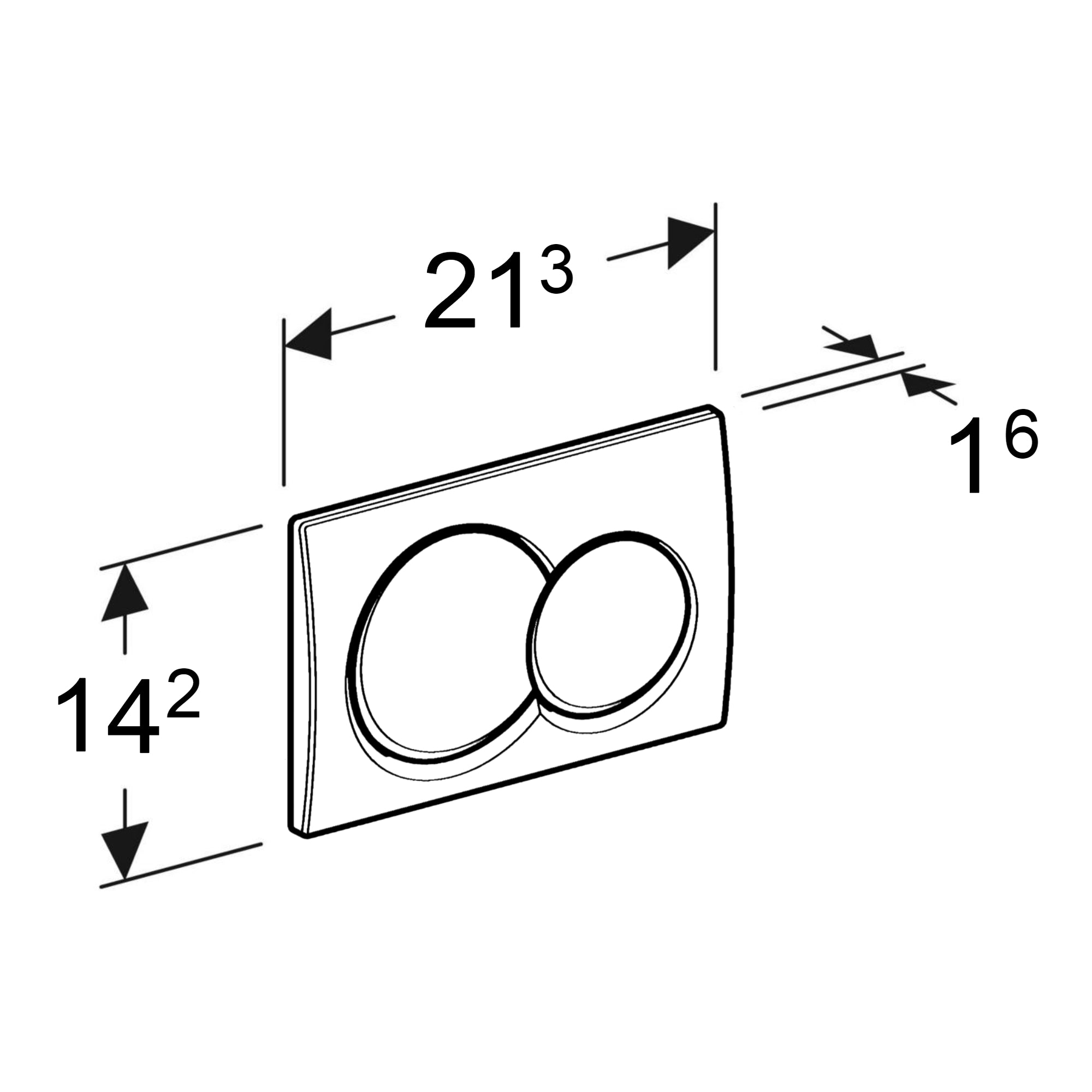 Geberit Alpha01 Round Dual Flush Plate