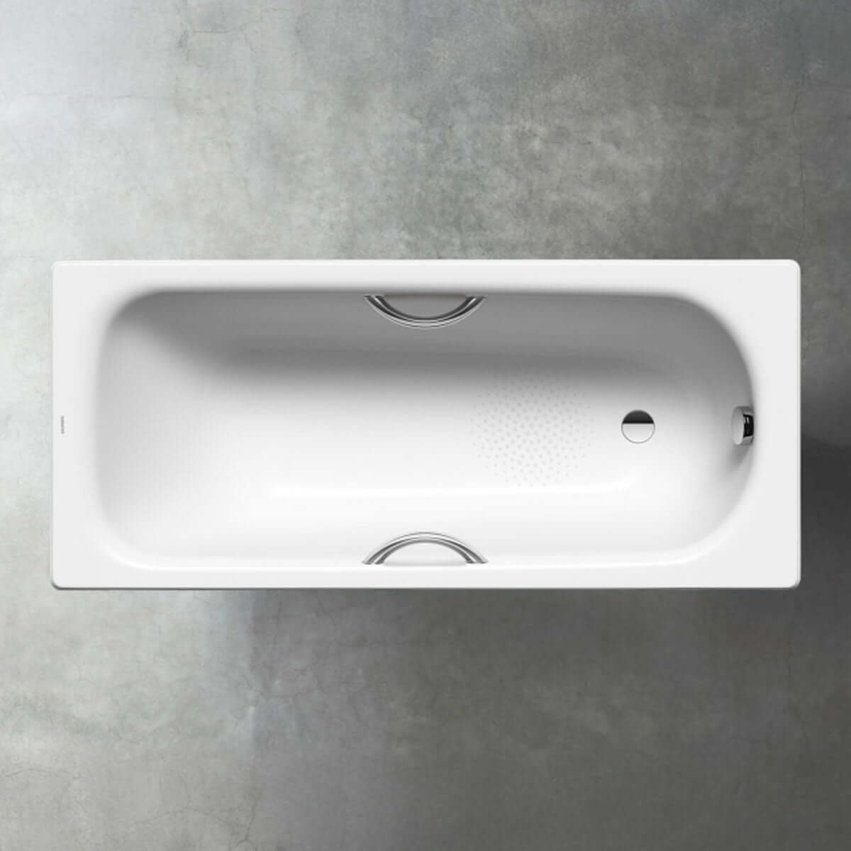 Kaldewei Eurowa 1500 x 700mm White 2 Tap Holes Bath with Anti-Slip Grip Holes
