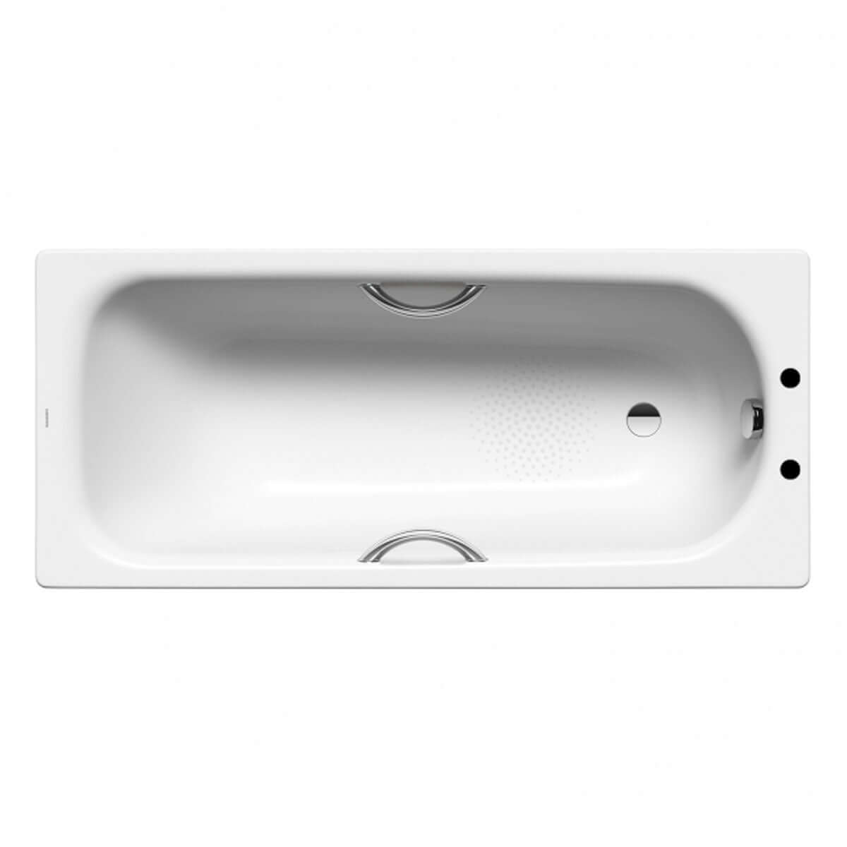 Kaldewei Eurowa 1700 x 700mm White 2 Tap Holes Bath with Anti-Slip Grip Holes