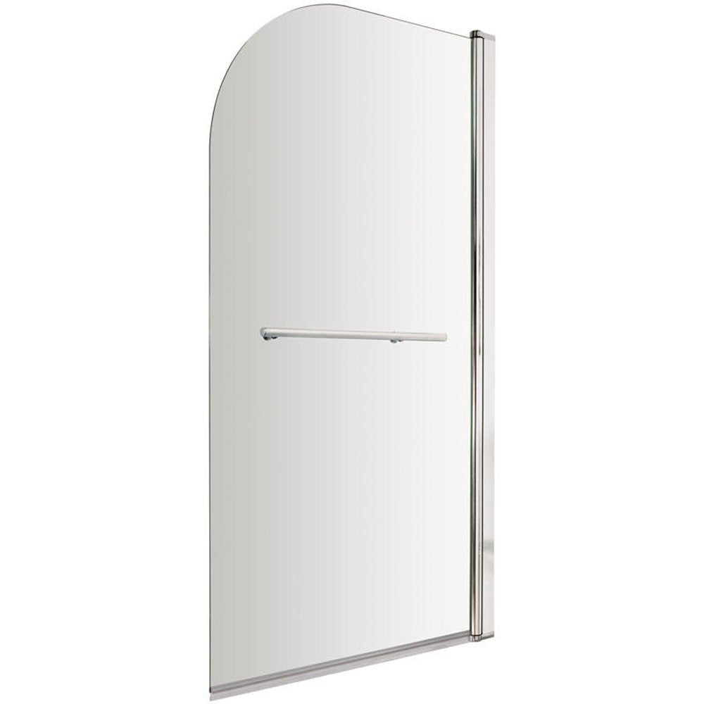 Nuie Straight Bath Shower Screen With Rail 1400mm