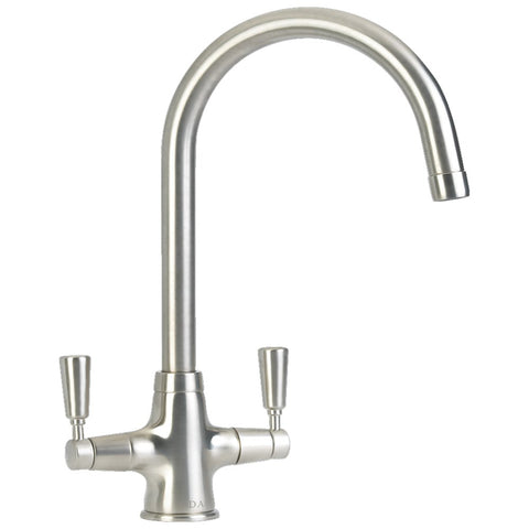 CDA Monobloc Dual Lever Nickel Kitchen Sink Mixer Tap TT41NI