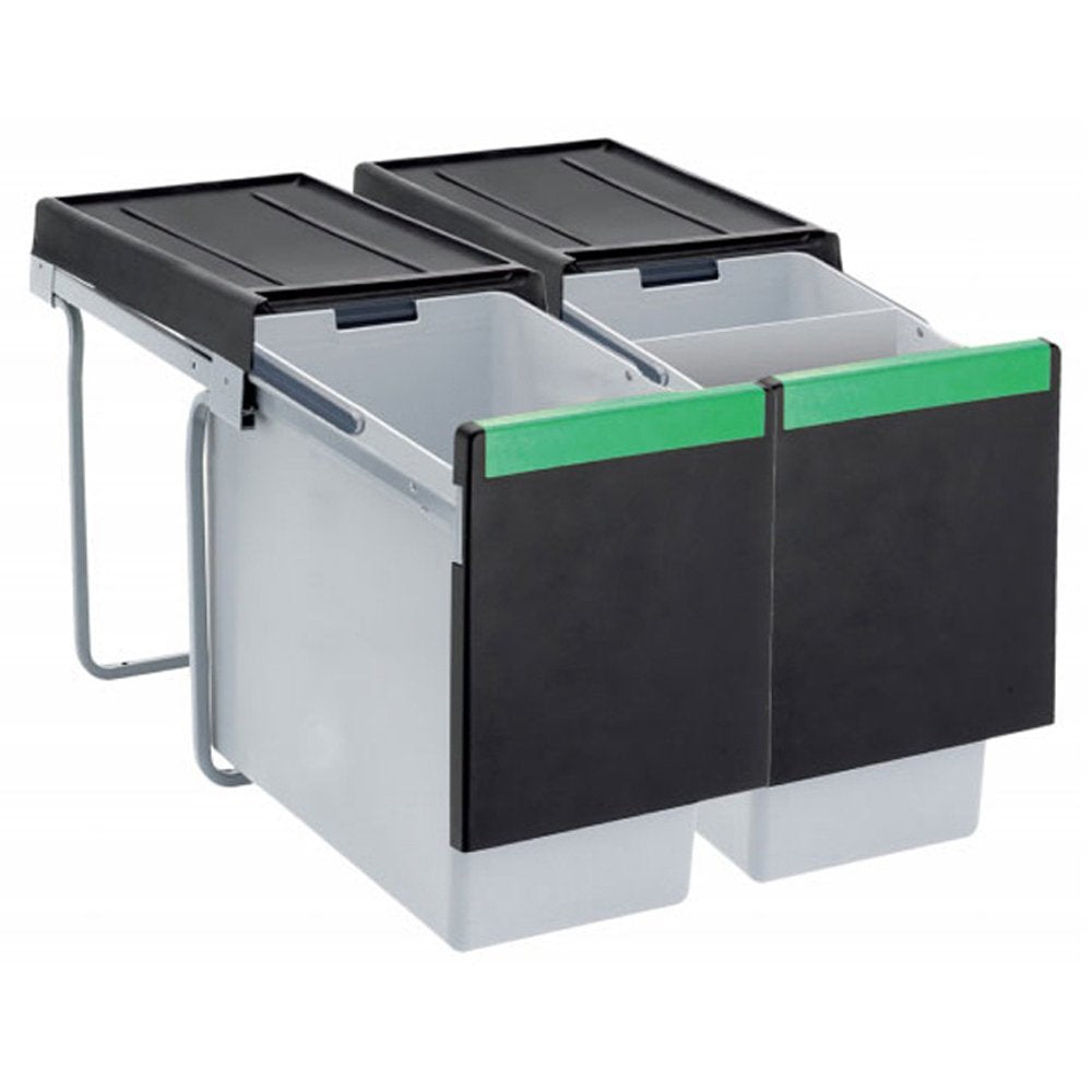 Carron Phoenix Linea 360 Grey 60 Litre Kitchen Waste Sorter Cabinet Bin
