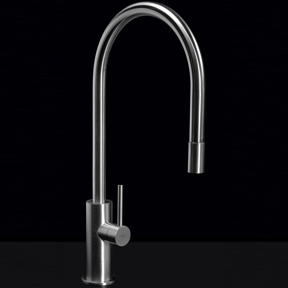 MGS Spin E Matt Stainless Steel Kitchen Sink Mixer Tap 0151M