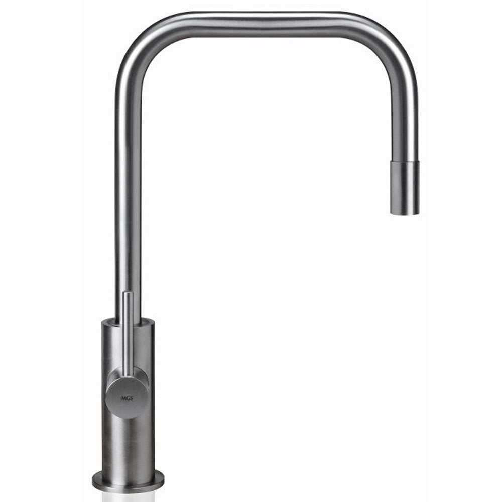 MGS Spin SQE Polished Stainless Steel Pullout Rinse Kitchen Sink Mixer Tap 0153P