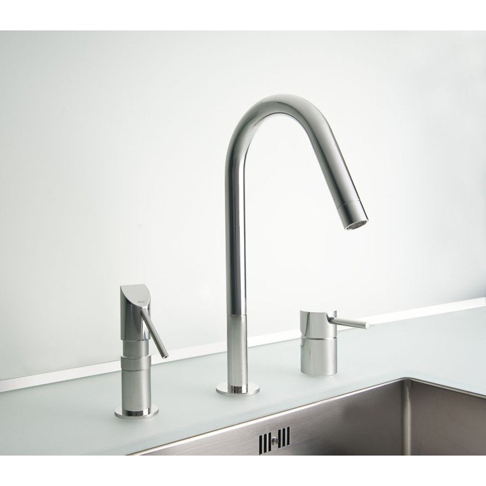MGS F2 Polished Stainless Steel Kitchen Sink Mixer Tap 0117P