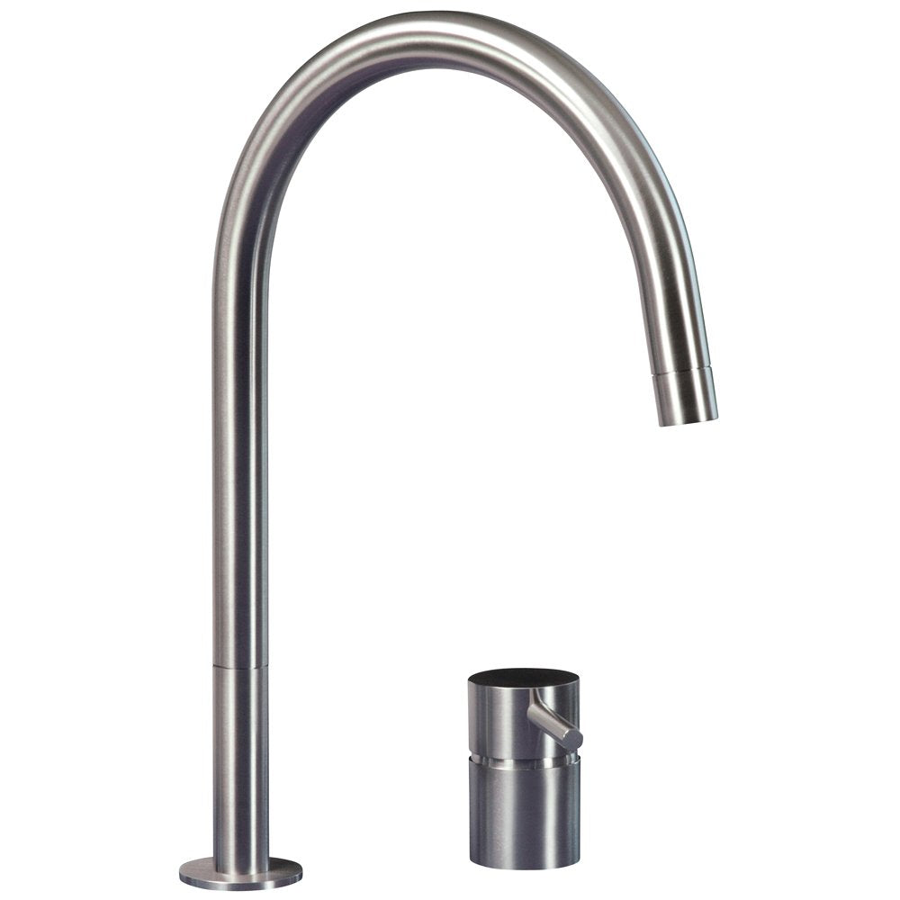 MGS F2 R Polished Stainless Steel Kitchen Sink Mixer Tap 0127P