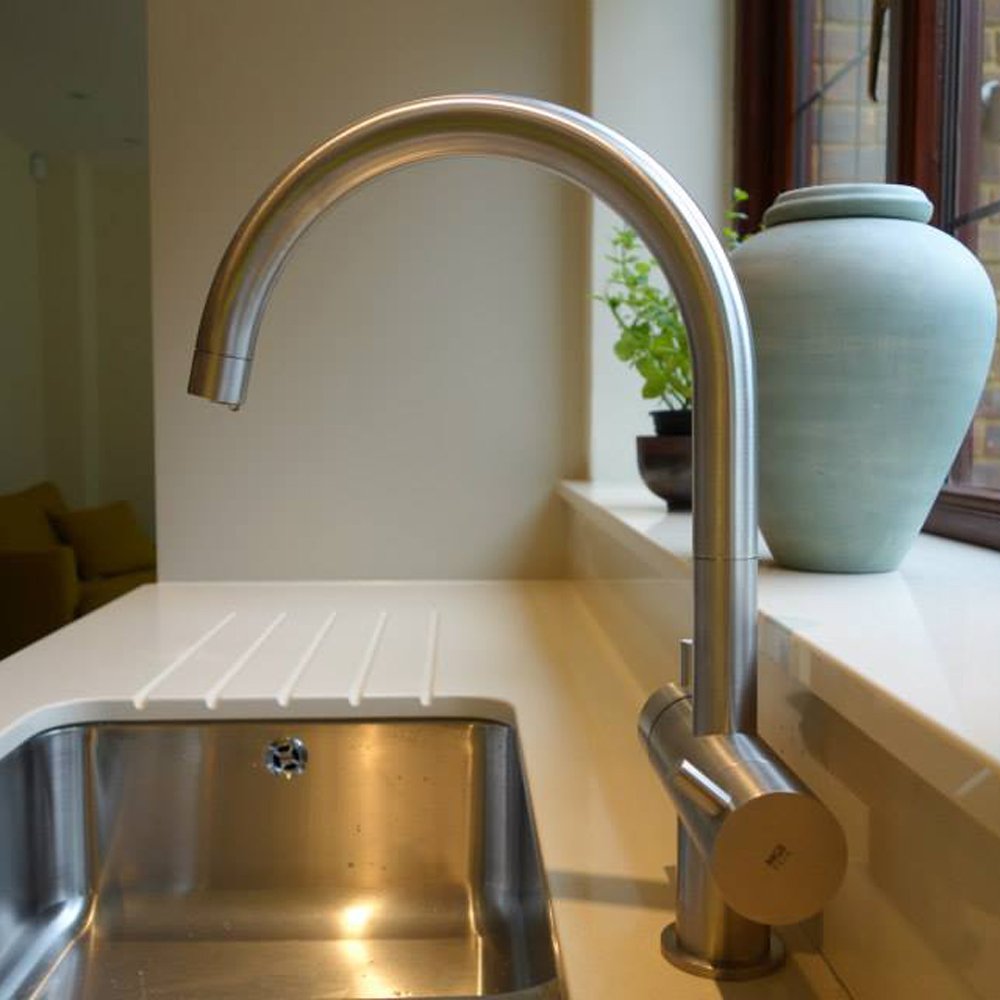 MGS Vela DF Polished Stainless Steel Kitchen Sink Water Filter Mixer Tap 0141PF