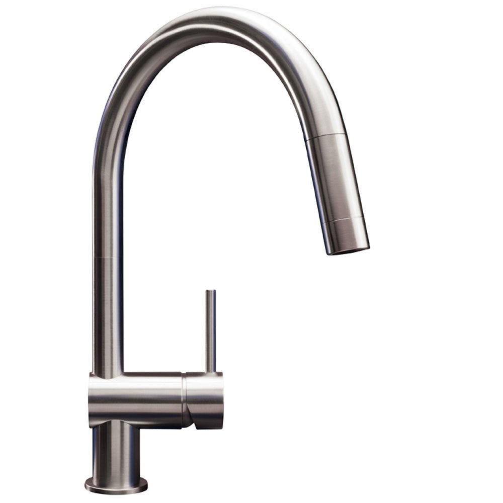 MGS Vela Polished Stainless Steel Kitchen Sink Mixer Tap 0109P