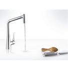 hansgrohe-metris-m71-brushed-steel-pullout-spray-kitchen-sink-mixer-tap-14820800-