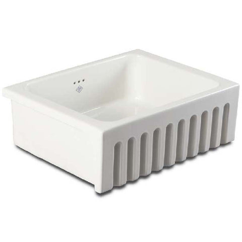 Shaws Bowland 600 1.0 Bowl White Belfast Ceramic Kitchen Sink BOW60W