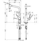 hansgrohe-metris-m71-brushed-steel-pullout-spray-kitchen-sink-mixer-tap-14820800-