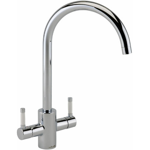 Reginox Genesis Chrome Double Lever Kitchen Sink Mixer Tap with Durable Handles
