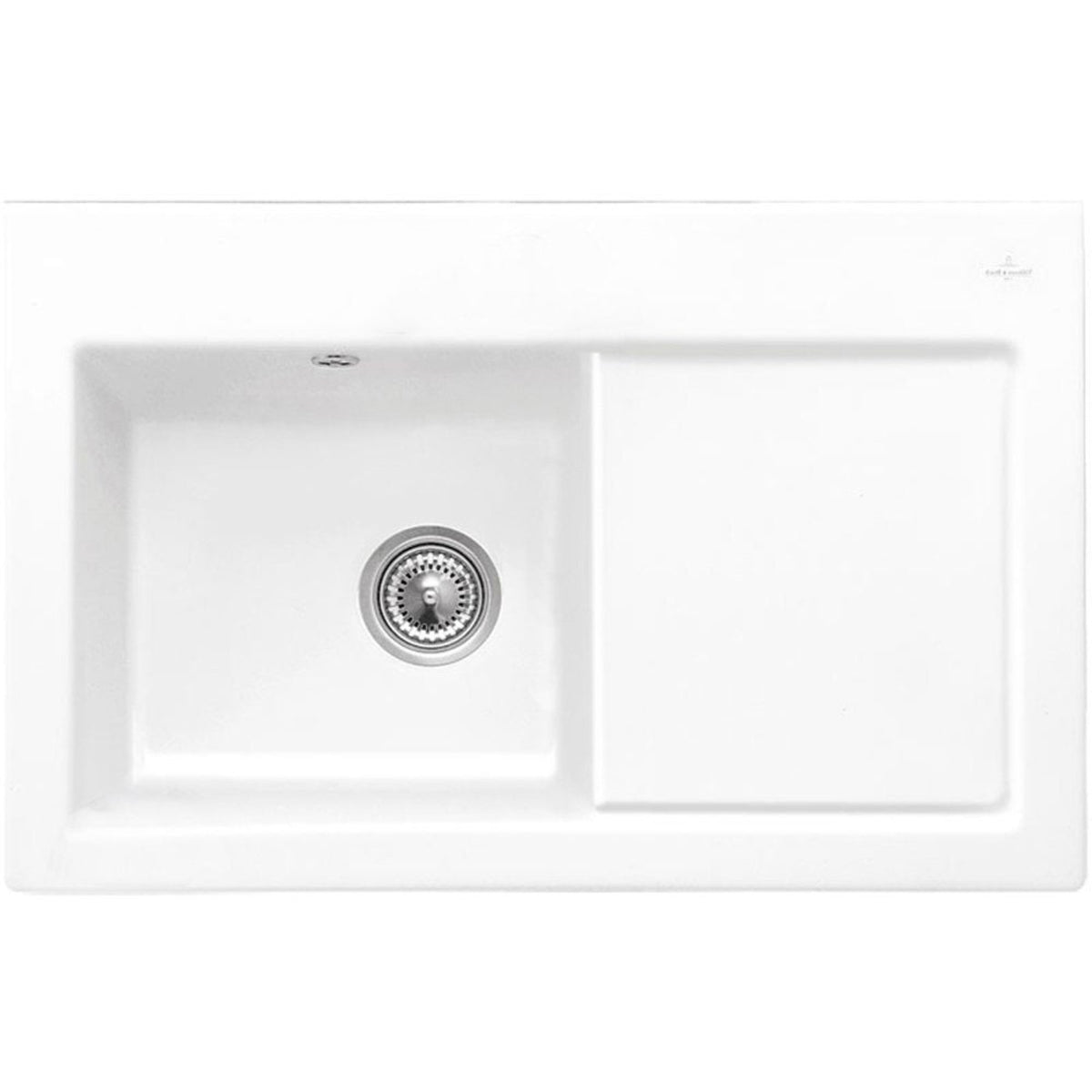 Villeroy & Boch Subway 45 1.0 Bowl White Ceramic Kitchen Sink RHD - NO WASTE 677200R1