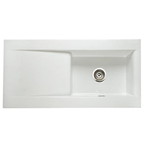 RAK Dream 1.0 Bowl Gloss White Reversible Ceramic Kitchen Sink
