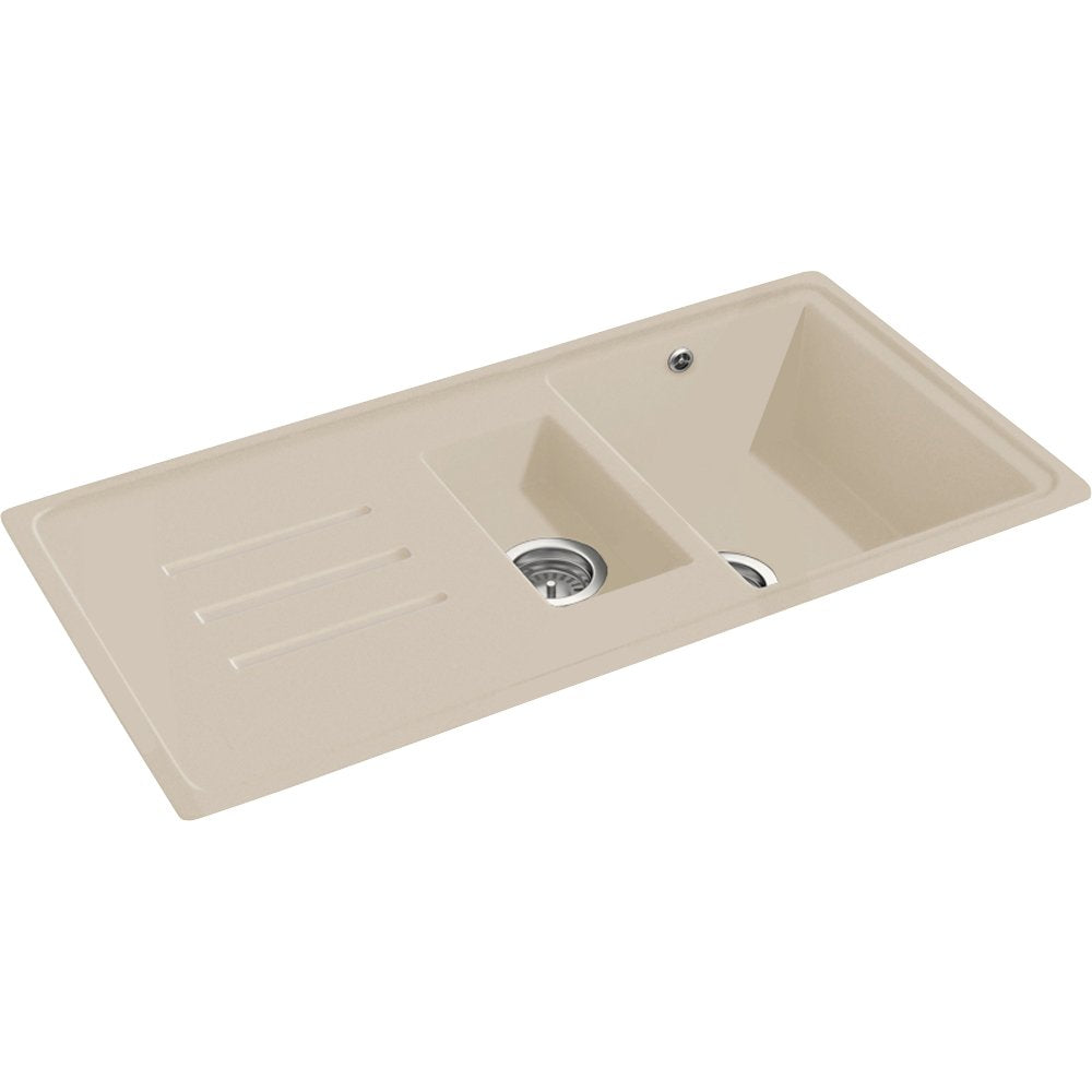Carron Phoenix Debut 150 1.5 Bowl Granite Champagne Kitchen Sink & Waste
