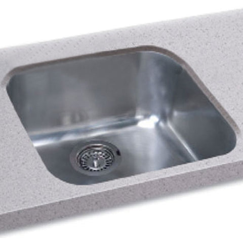 Carron Phoenix Zeta 105u 1.0 Bowl Polished Stainless Steel Undermount Kitchen Sink & Waste 122.0167.719