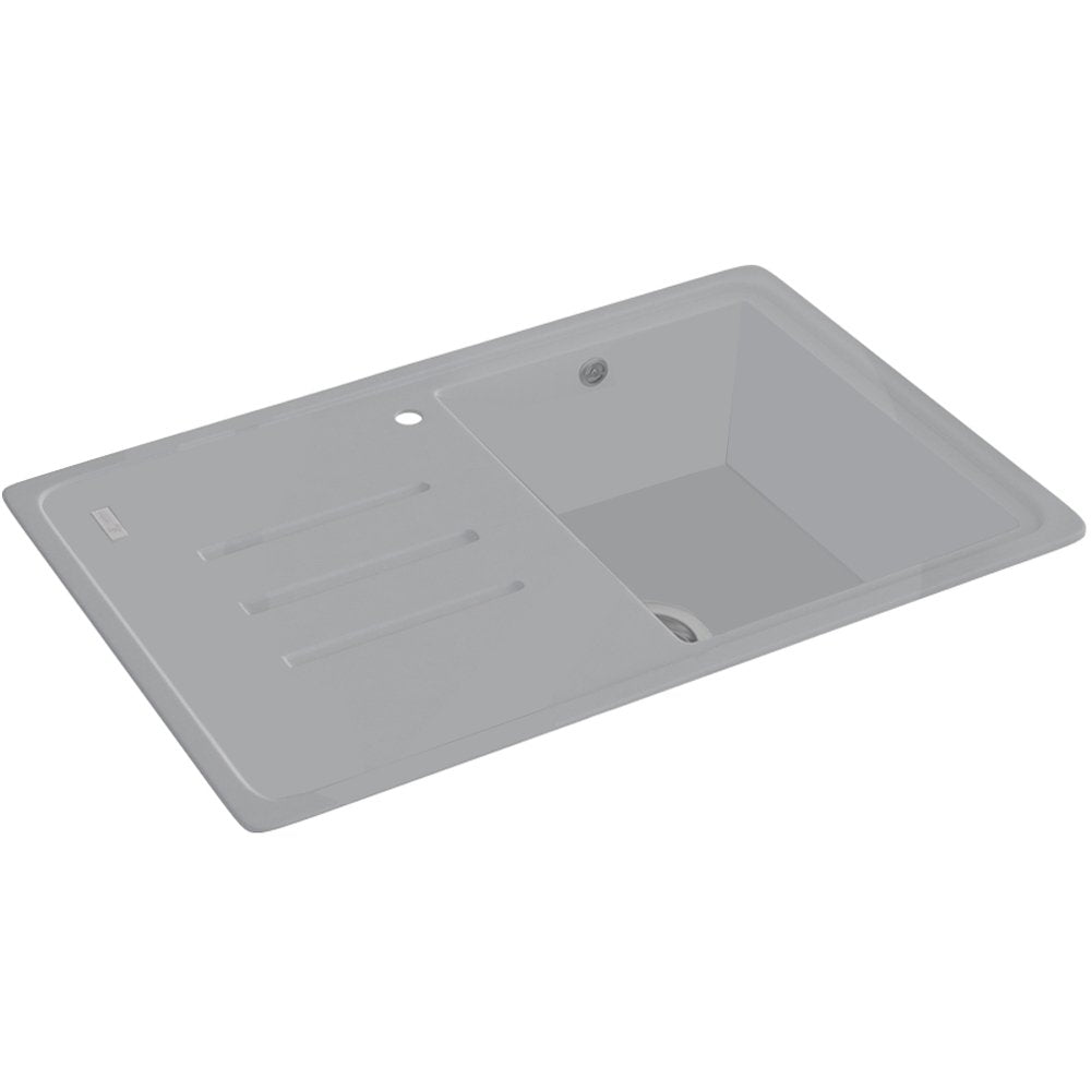 Carron Phoenix Debut 100 1.0 Bowl Granite Stone Grey Kitchen Sink & Waste