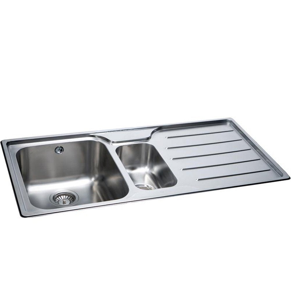 Carron Phoenix Ibis 150 1.5B Polished S S Kitchen Sink & Waste RHD 101.0042.910