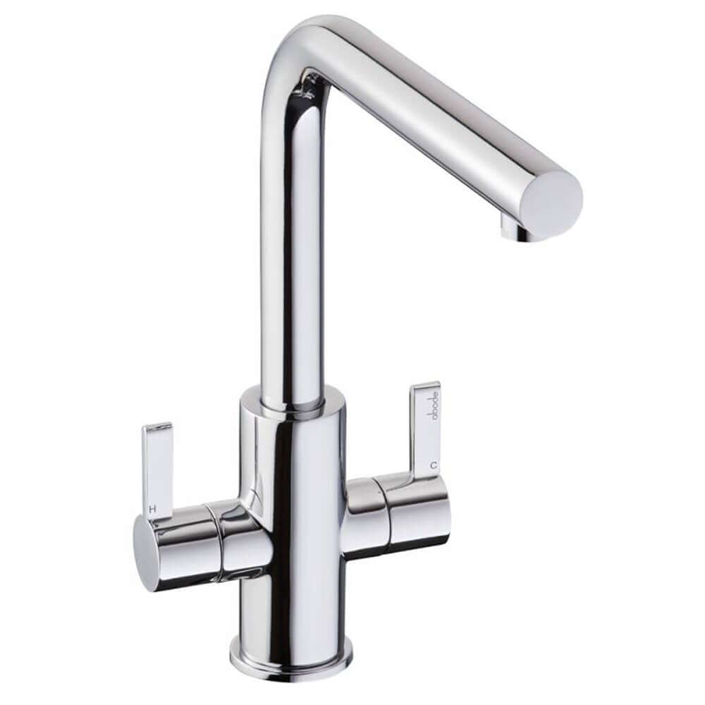 Abode Althia Twin Lever Kitchen Sink Mixer Tap