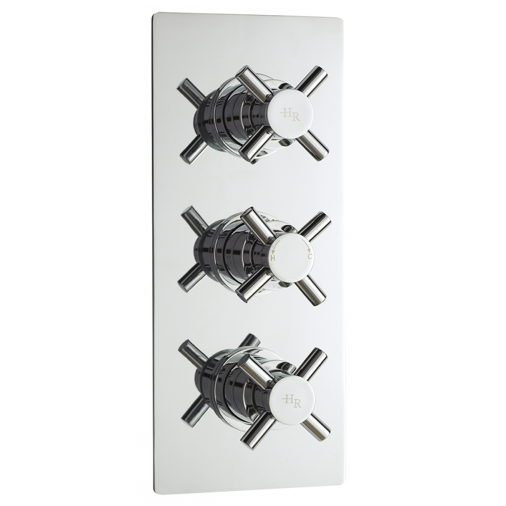Torc Concealed Crosshead Chrome Thermostatic Shower with Body Jets