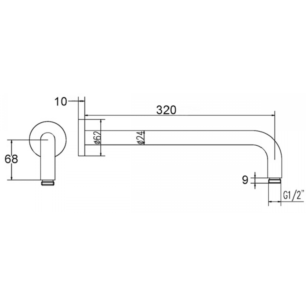 Torc Concealed Crosshead Chrome Thermostatic Shower with Body Jets