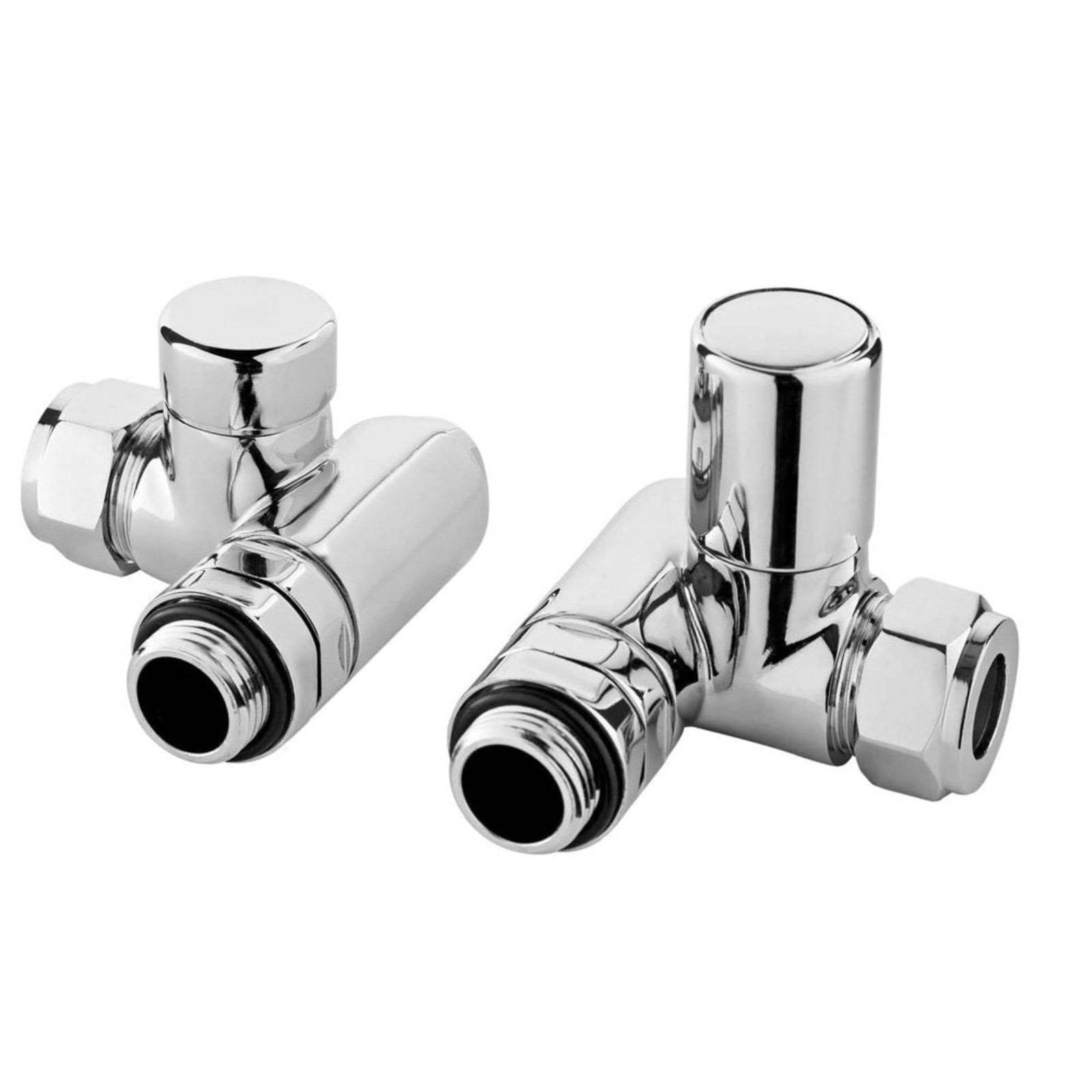 Hudson Reed Chrome Corner Minimalist Dual Fuel Radiator Valves Pack HT309