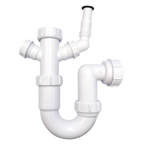 Astini 1.0 Bowl Kitchen Sink Plumbing Kit With 2 Appliance Connectors WM15