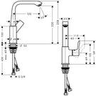 hansgrohe-metris-chrome-single-lever-basin-mixer-tap-230-without-wast-