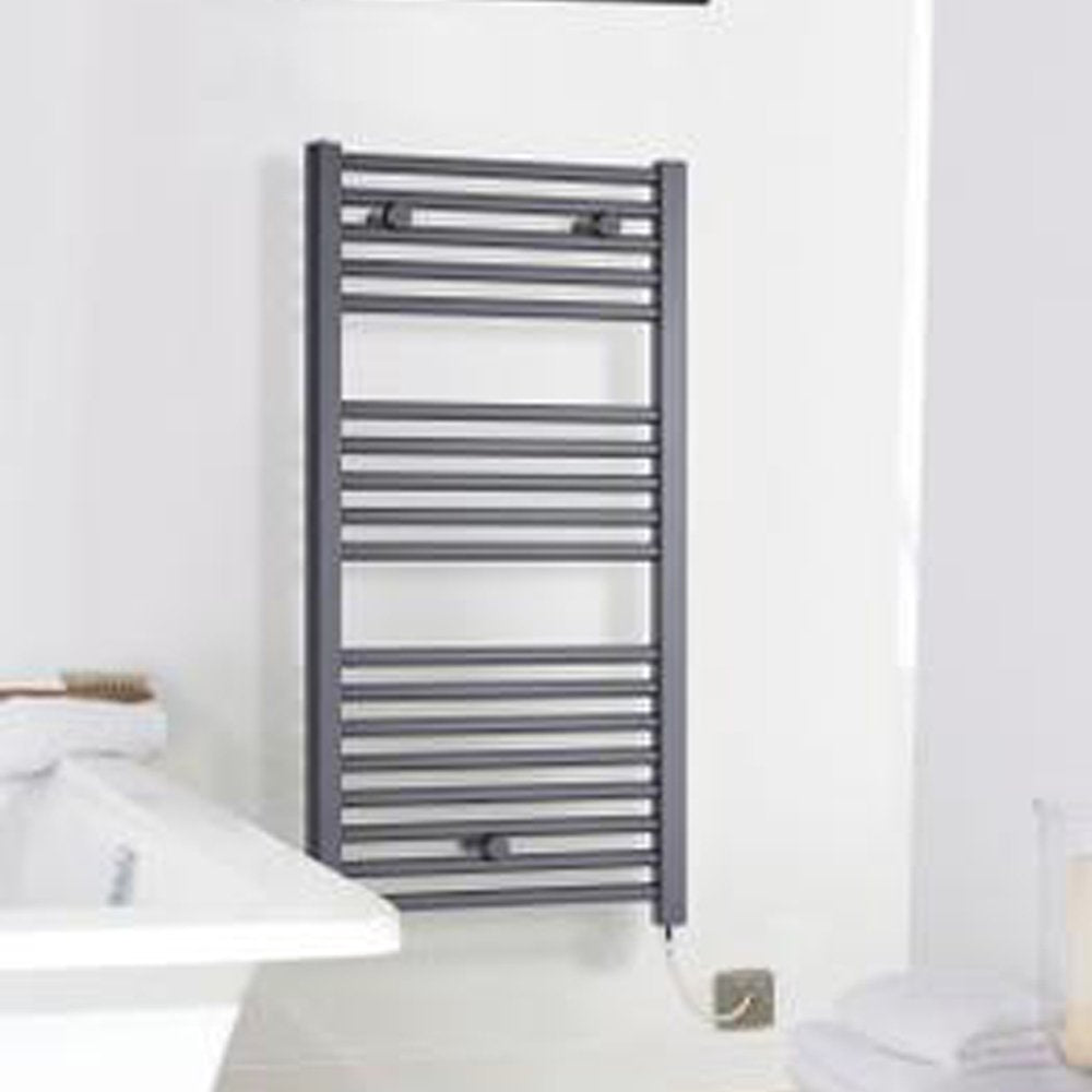 Nuie 720x400mm Anthracite 300W Electric Ladder Heated Towel Rail MTY153