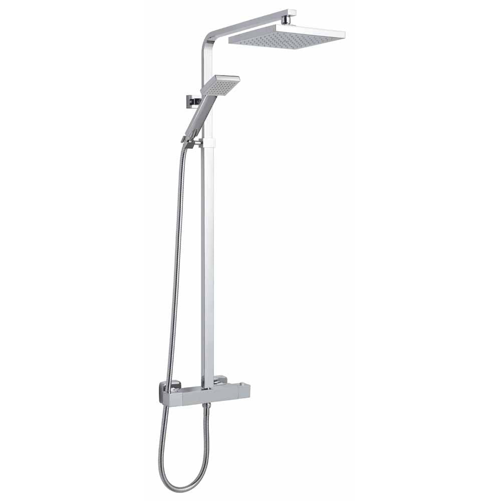Nuie Chrome Complete Thermostatic Bar Shower With Kit JTY386
