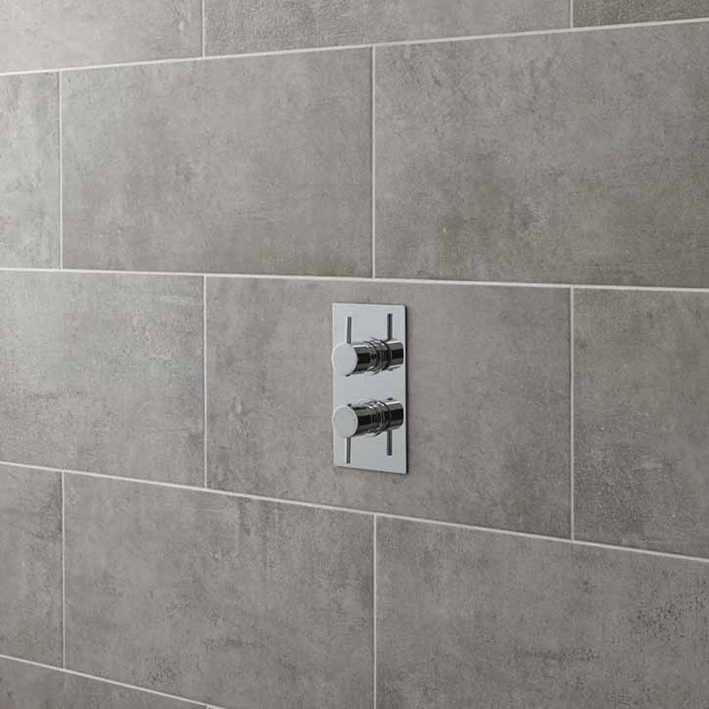 Nuie Chrome Quest Twin Thermostatic Shower Valve - QUEV51