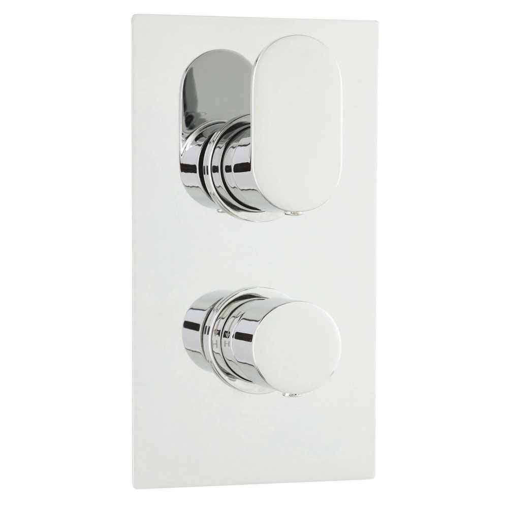 Hudson Reed Chrome Reign Twin Thermostatic Valve With Diverter - REI3607