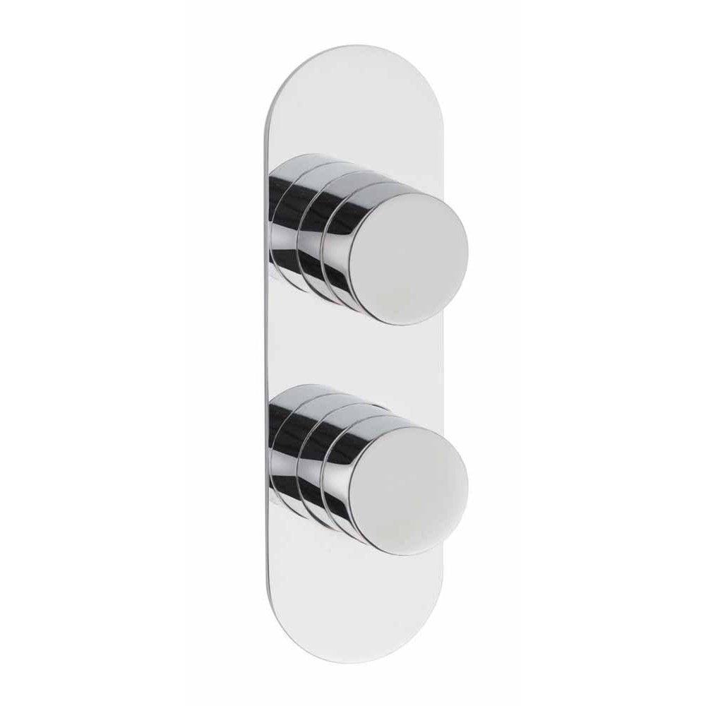 Hudson Reed Chrome Indus Twin Thermostatic Shower Valve With Diverter - RND3207