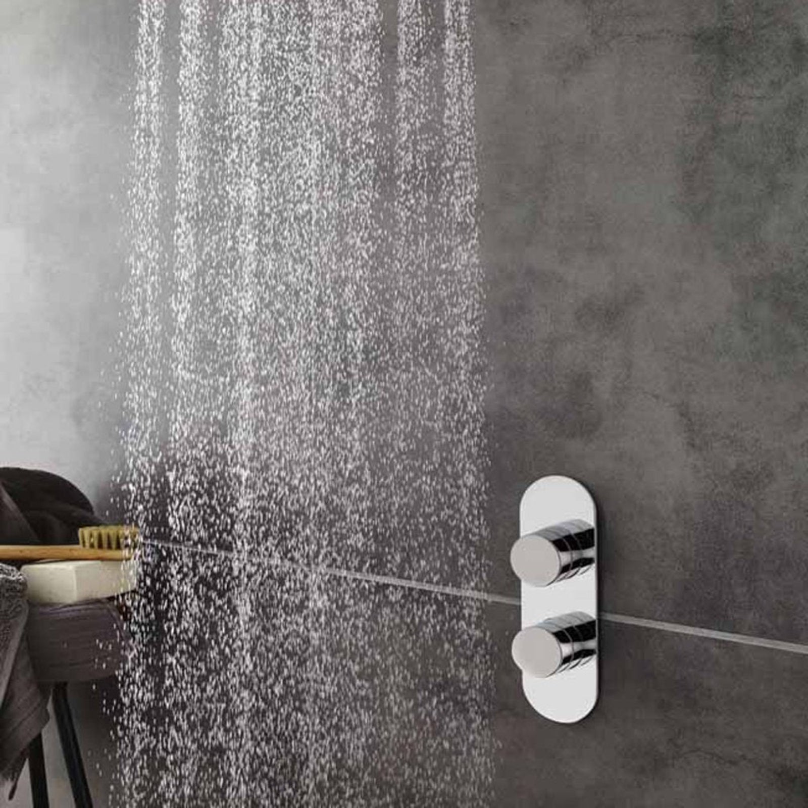 Hudson Reed Chrome Indus Twin Thermostatic Shower Valve - RND3210