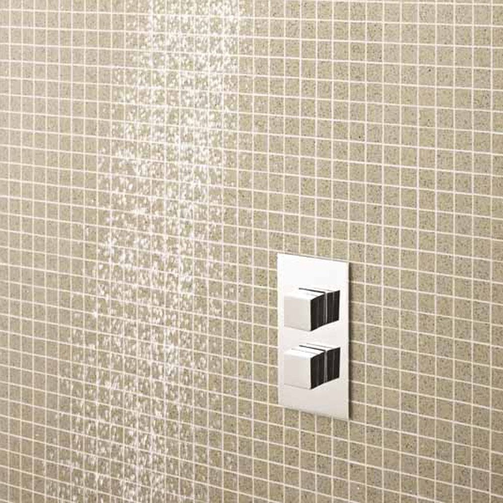 Hudson Reed Lennox Thermostatic Shower Valve & Ultra Thin Fixed Shower Head