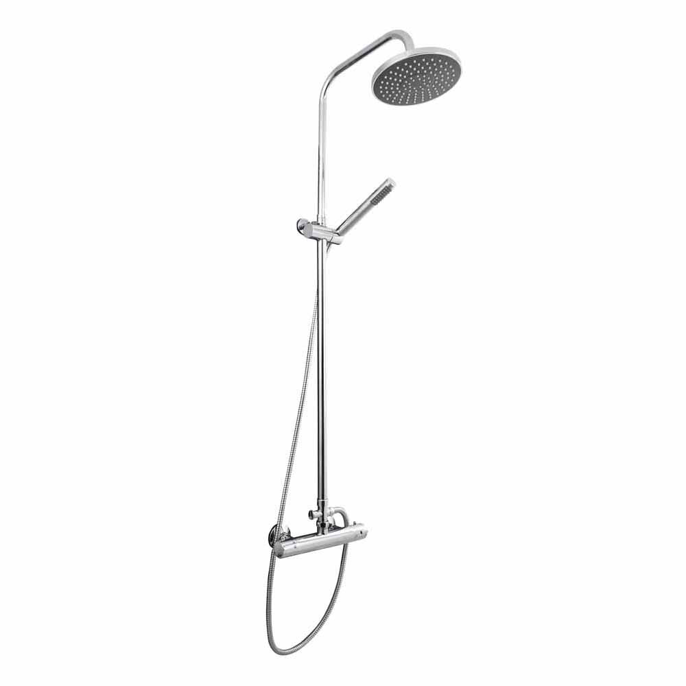 Nuie Chrome Complete Thermostatic Bar Shower With Kit - JTY375
