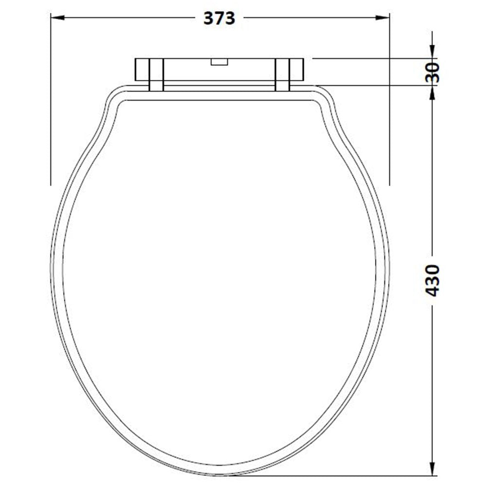 Hudson Reed White Traditional Chancery Toilet Seat - NLS198