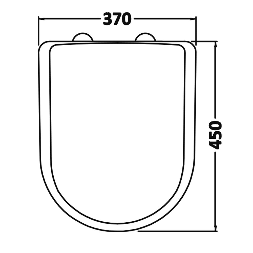 Nuie Luxury White D Shaped Soft Close Toilet Seat - NTS004