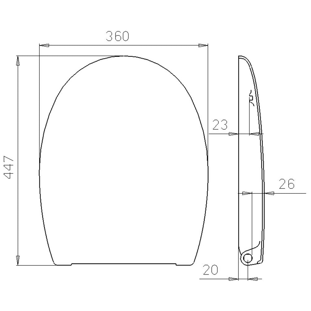Nuie White Round Luxury Soft Close Toilet Seat Top Fix - NTS006