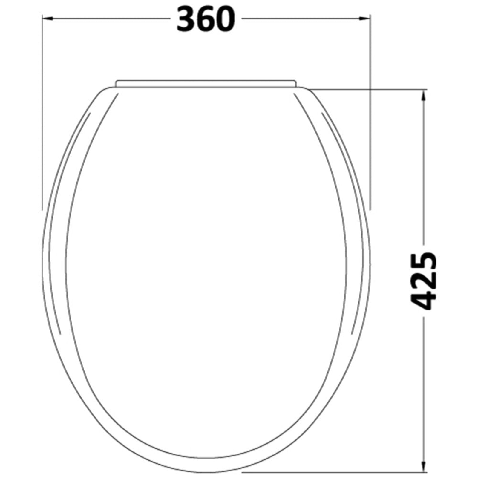 Nuie White Standard Round Soft Close Toilet Seat - NTS008
