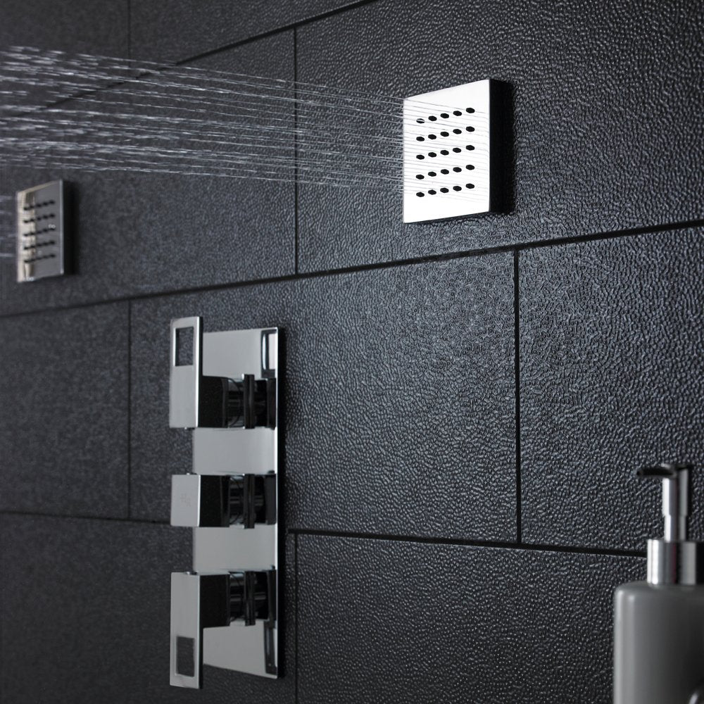 Hudson Reed Chrome Square Tile Body Jet - BDJ002