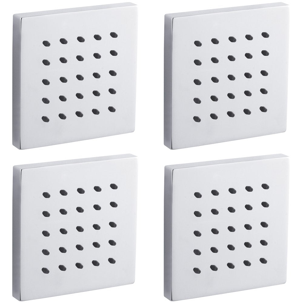 Hudson Reed Chrome 4 Pack Square Tile Body Jets - BDJ002X4
