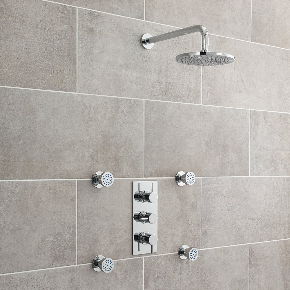 Hudson Reed Chrome 4 Pack Round Sheer Body Jets - A355X4