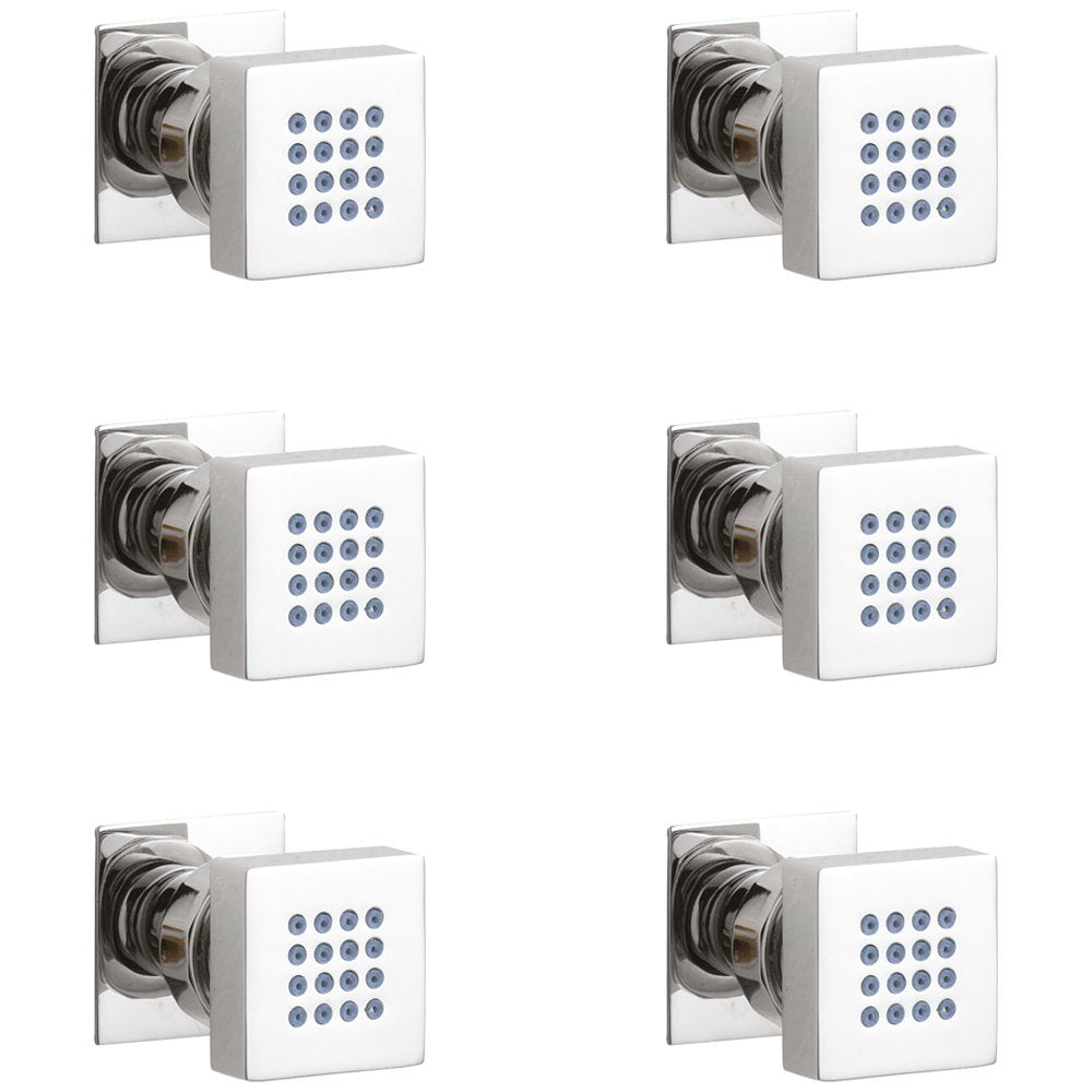 Hudson Reed Chrome 6 Pack Square Body Jet - A354X6