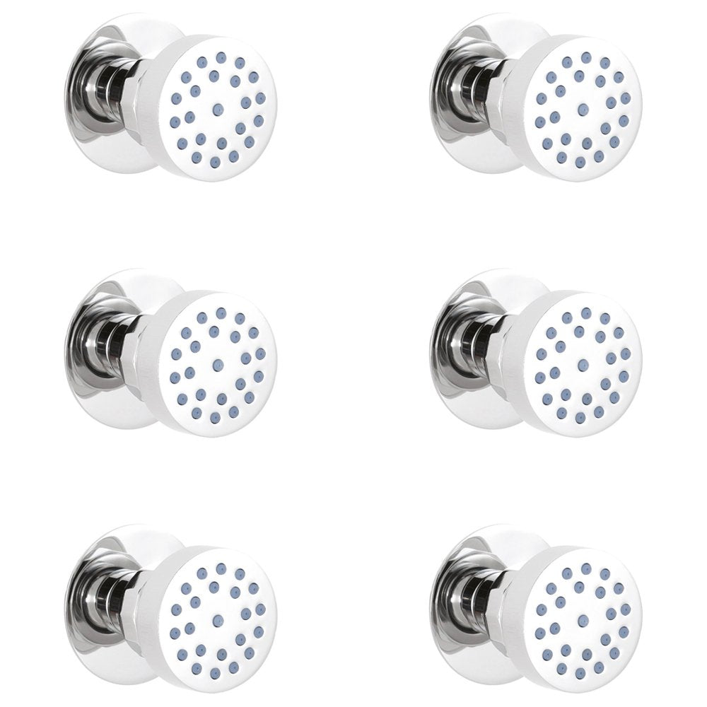 Hudson Reed Chrome 6 Pack Round Sheer Body Jets - A355X6