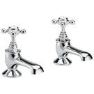 hudson-reed-topaz-white-crosshead-hexagonal-collar-bath-taps---bc302hx-