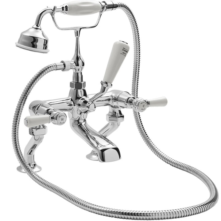 hudson-reed-topaz-white-lever-dome-collar-bath-shower-mixer-tap--shower-kit---bc304dl-