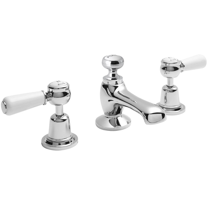hudson-reed-topaz-white-lever-dome-collar-3-hole-basin-mixer-tap---bc307dl-