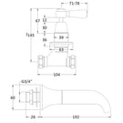 hudson-reed-topaz-white-lever-dome-collar-wall-mount-3-hole-bath-mixer-tap---bc309dl-